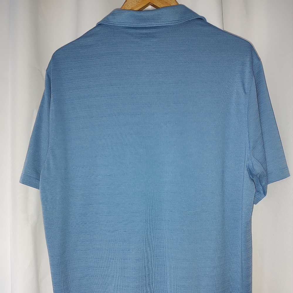 Kirkland Light Blue Short Sleeve 3 Button Golf Polo 7554211 Size Large - Picture 2 of 7